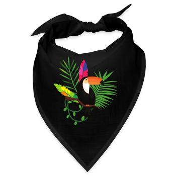 Tukan Ornithologe Vogelbeobachter Tropenliebhaber - Bandana - Schwarz - Vorne