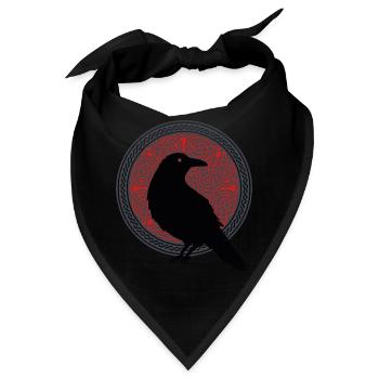 Rabe Nordische Mythologie Kelten Geschenk - Bandana - Schwarz - Vorne