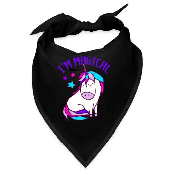 Einhorn Einhörner Magie - Bandana - Schwarz - Vorne