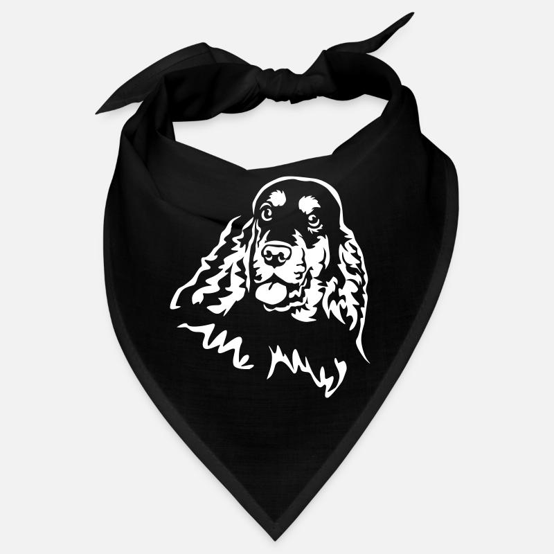 Cocker Spaniel Kopf "Black Edition" Bandana
