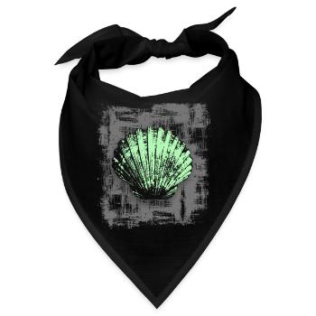 Jakobsmuschel - Bandana - Schwarz - Vorne