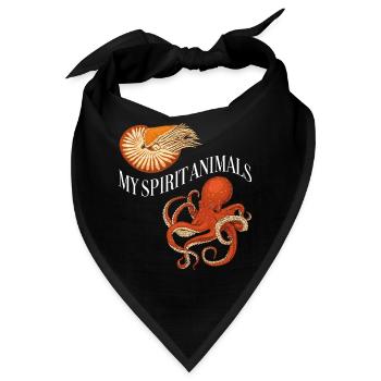 Nautilus und Oktopus sind meine Lieblingstiere - Bandana - Schwarz - Vorne