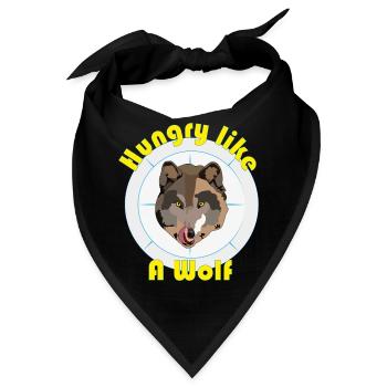 Hungrig wie ein Wolf - Bandana - Schwarz - Vorne