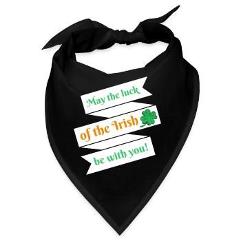 St. Patrick's Day Spruch Glück Kleeblatt Geschenk - Bandana - Schwarz - Vorne