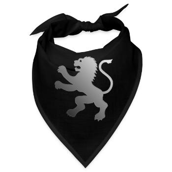 Lion embossed | Wappentier - Bandana - Schwarz - Vorne