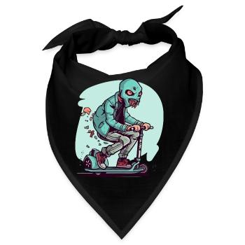 Das Monster auf dem Roller - Bandana - Schwarz - Vorne