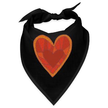 mosaik herz - Bandana - Schwarz - Vorne