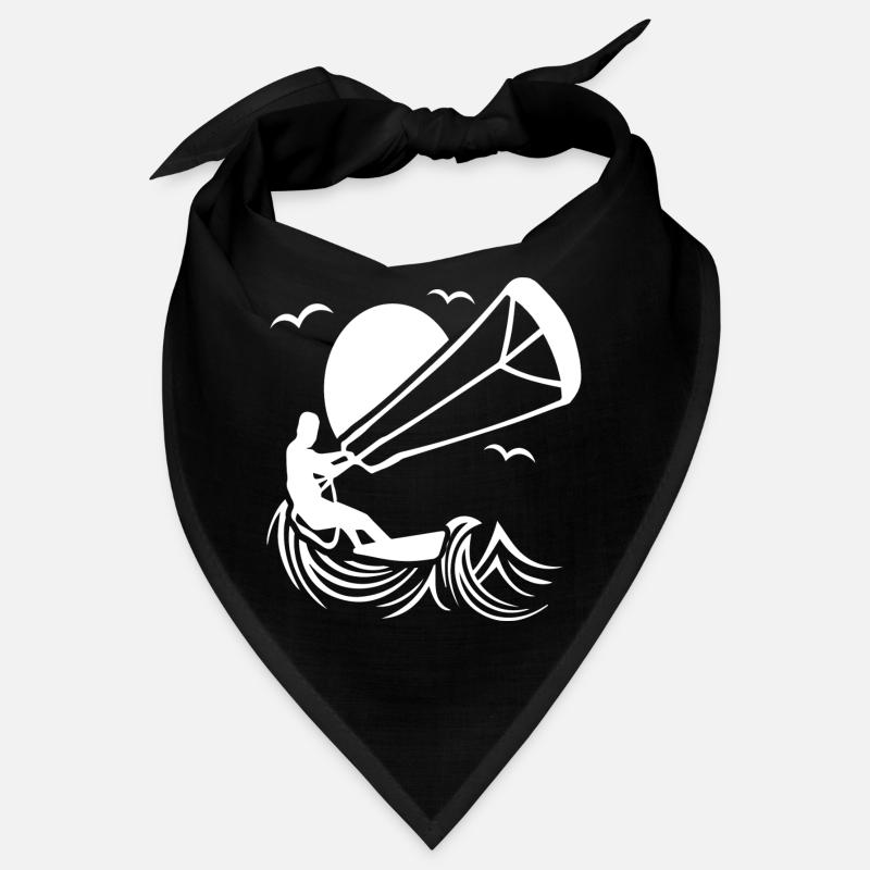 Kitesurfer in Aktion Silhouette Bandana
