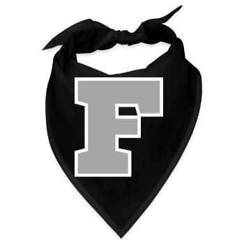 Buchstabe f sport - Bandana - Schwarz - Vorne