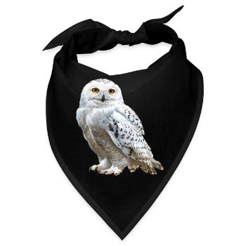 Schnee-Eule - Bandana - Schwarz - Vorne
