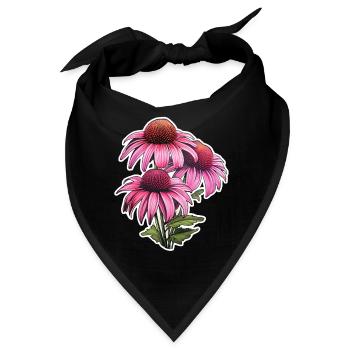 Echinacea 3 Blüten - Bandana - Schwarz - Vorne