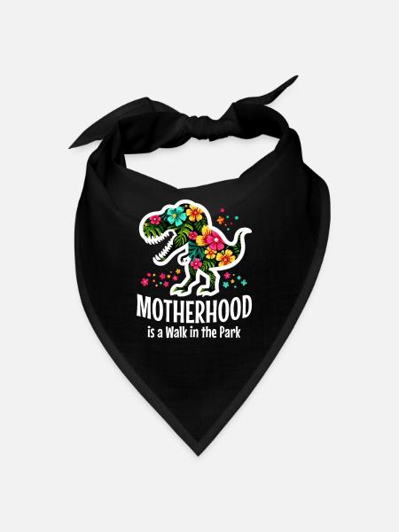 Muttersein ist ein Spaziergang im Park - Bandana - Schwarz - Vorne