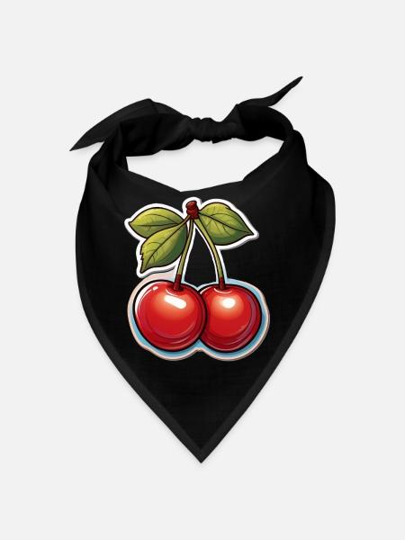 Leckere rote Kirschen - Bandana - Schwarz