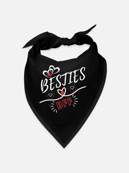 Beste Freunde Für immer BFF Freunde Andenken - Bandana - Schwarz - Vorne
