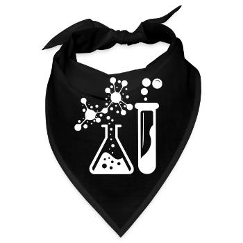 Chemie Silhouette Labor-Experiment - Bandana - Schwarz - Vorne