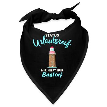 Bastorf, Ostsee, Wismarer Bucht, Urlaubsreif - Bandana - Schwarz - Vorne
