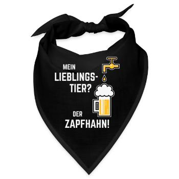 XLieblingstier (Dreifarbig) - Bandana - Schwarz - Vorne