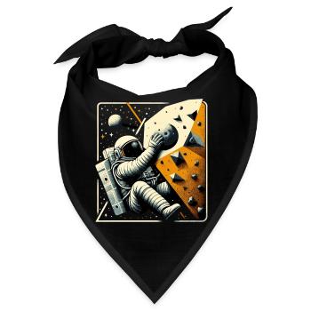 Bouldern Astronaut Raumfahrer Geschenk - Bandana - Schwarz - Vorne