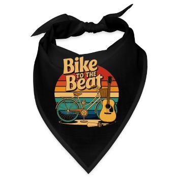 Mit dem Fahrrad zum Beat - Bandana - Schwarz - Vorne