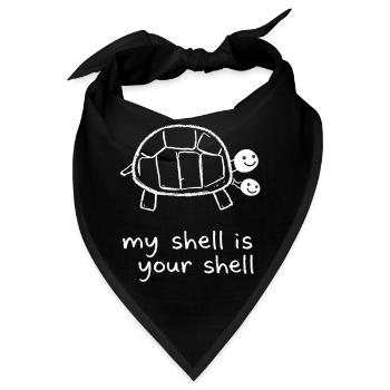 Niedliche Schildkröte zum Teilen - Mein Panzer ist dein Panzer - Bandana - Schwarz - Vorne