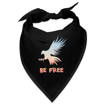 Stylischer Adler will frei sein - Bandana - Schwarz - Vorne