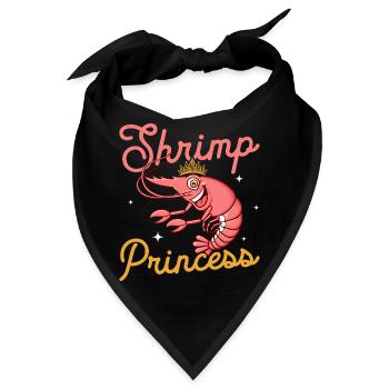 Shrimp Princess Shrimp Lover Seafood - Bandana - Schwarz - Vorne