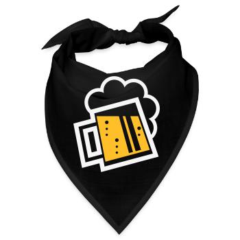 XBayrischer Bierkrug (Bier / Maßkrug) - Bandana - Schwarz - Vorne