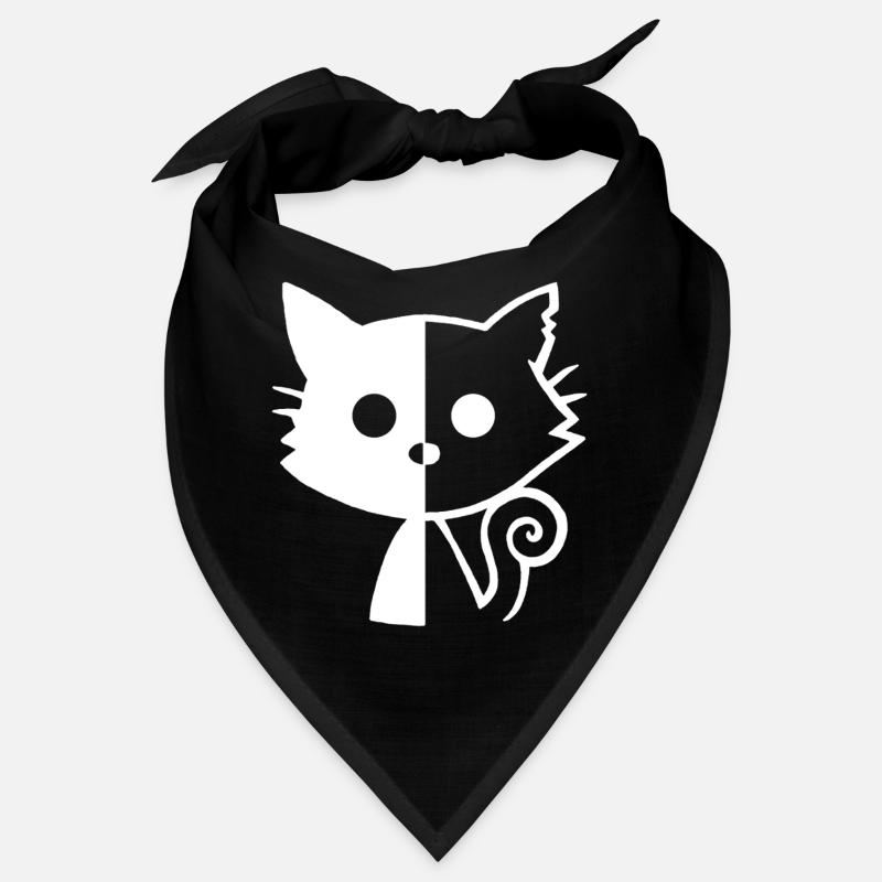 Chaton blanc yin et yang Bandana