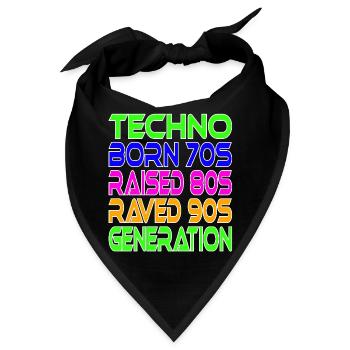 Techno Generation - Bandana - Schwarz - Vorne