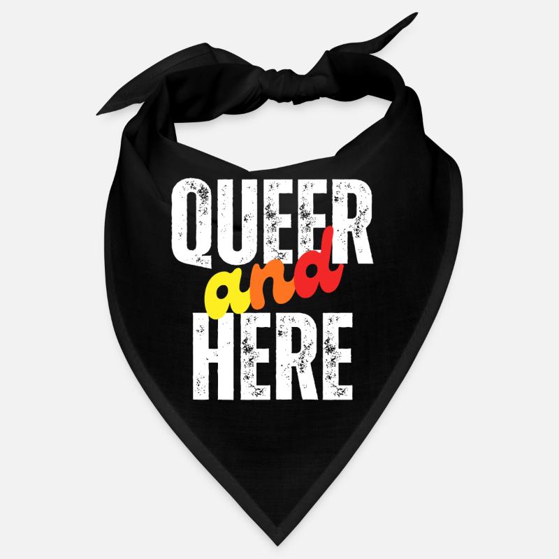 Bold Queer and Proud Typography Design Bandana