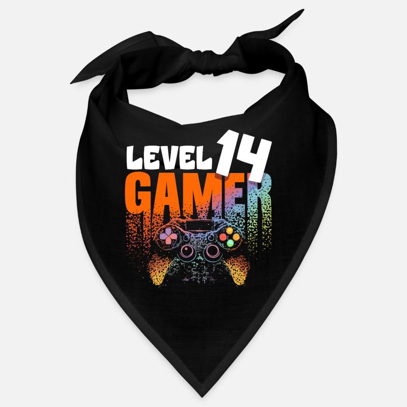 Level 14 Gamer Regenbogen Controller 14 Jahre Bandana