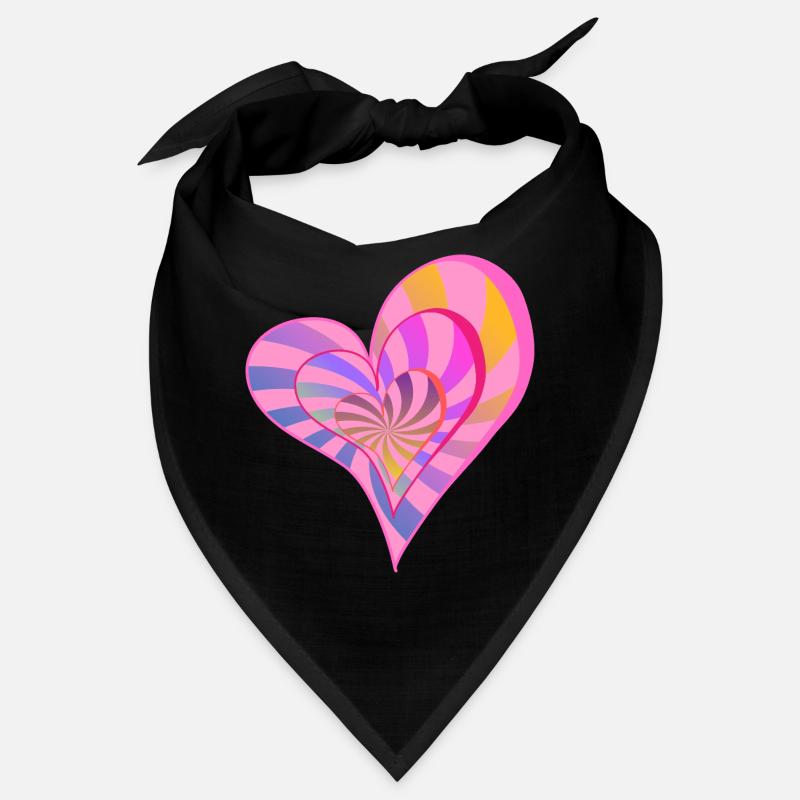 Buntes geschichtetes Herz-Ästhetik-Design Bandana
