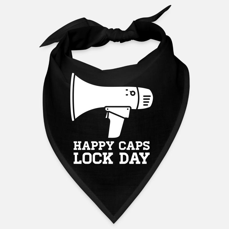 Journée joyeuse du Megaphone Verrouillage en majuscules, nerd Bandana
