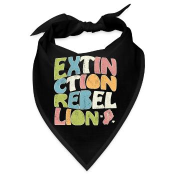 Extinction rebellion retro - Bandana - Schwarz - Vorne