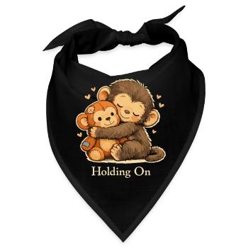 Ängstlicher Affe Emotional Support - Bandana - Schwarz - Vorne