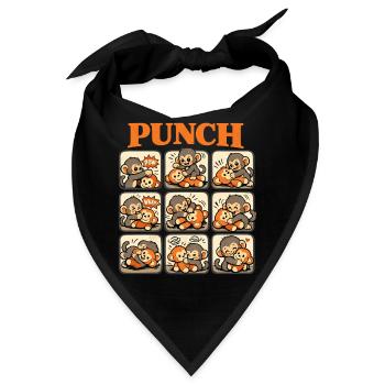 Affe Cooler Punch Süßer Baby Monkey - Bandana - Schwarz - Vorne