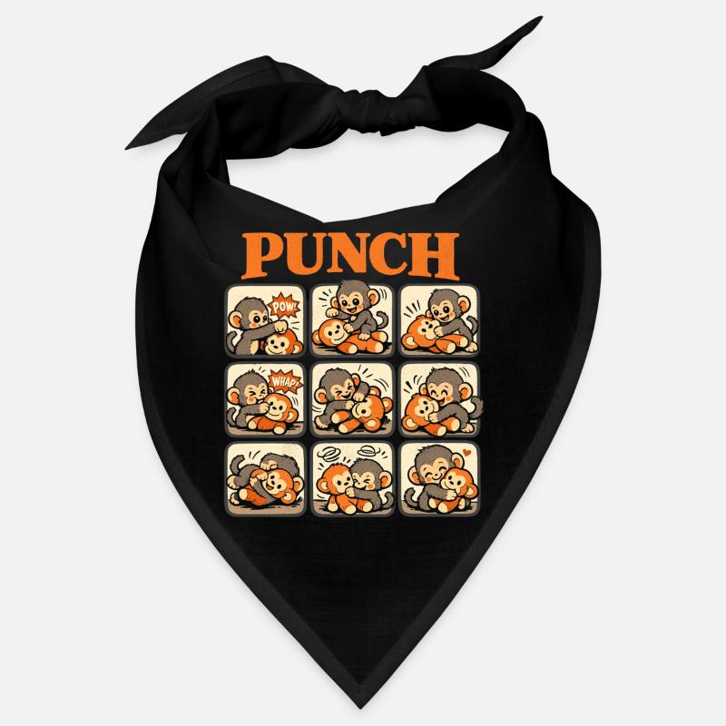 Singe Cooler Punch Bébé Singe mignon Bandana