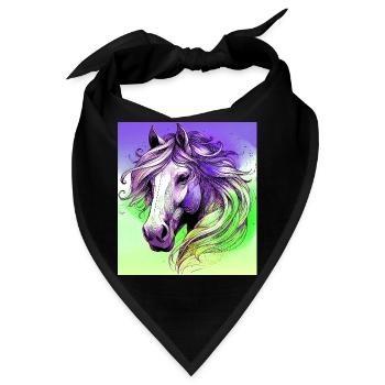 Pferd - Bandana - Schwarz - Vorne