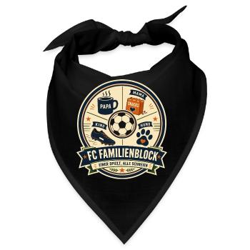 FC Familienblock - Bandana - Schwarz - Vorne