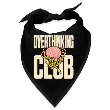 Overthinking Club mit Gedankenchaos - Bandana - Schwarz - Vorne