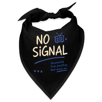 Kein Signal – Abgebrochene Vibes - Bandana - Schwarz - Vorne