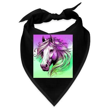 Pferd - Bandana - Schwarz - Vorne