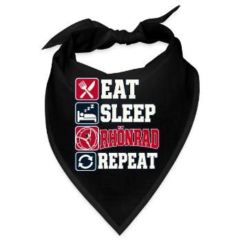 Eat Sleep Rhönrad Repeat - Bandana - Schwarz - Vorne