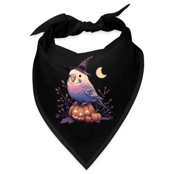 Wellensittich Halloween - Bandana - Schwarz - Vorne
