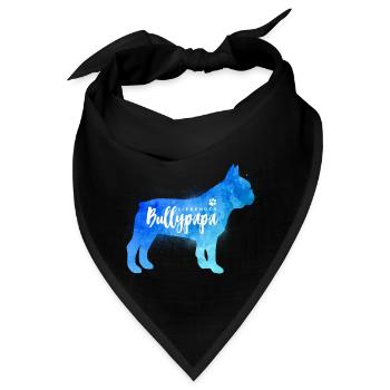 Liebender Bullypapa - Französische Bulldogge - Bandana - Schwarz - Vorne