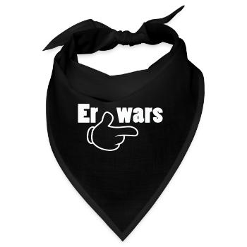 Er wars Partnershirt Geschwister Zwillinge - Bandana - Schwarz - Vorne