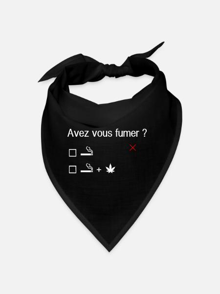 AVEZ VOUS FUMER - Bandana - noir - Devant