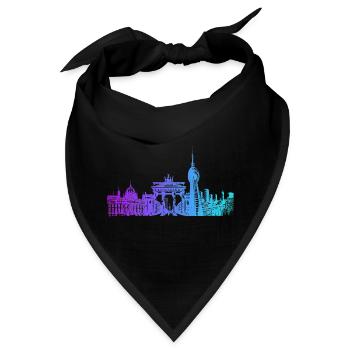 Berlin Stadt Skyline - Bandana - Schwarz - Vorne