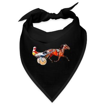 Traber Trabrennen - Bandana - Schwarz - Vorne