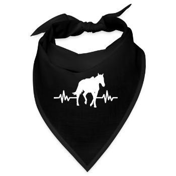 Herzschlag - Pferd Hengst Stute Ross Reitsport - Bandana - Schwarz - Vorne